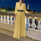 Elegant Long-sleeved Blouse with V-neck Wide-leg Sequinned Jumpsuit