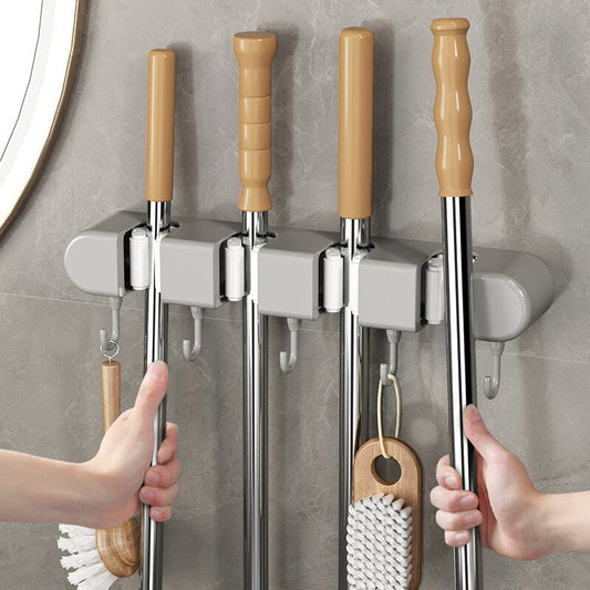 🔥Hot Sale🔥 Multifunctional Mop Holder with Hook