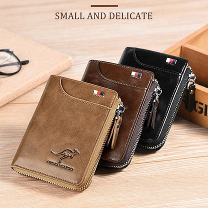 🎁 Hot Sale 2024🎁 Men's Leather Zip Wallet (RFID Protected)✨