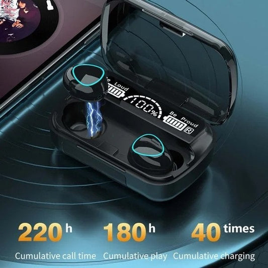 TWS bluetooth 5.1 headset waterproof charging case
