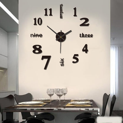 3D Wall Decal Decorative Clock