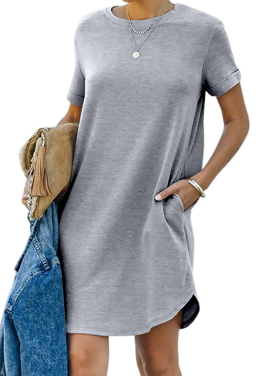 🔥LAST DAY SALE 60% OFF💝Women's Casual Short Sleeve T Shirt Dress