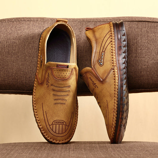 Leather Slip-On Loafers