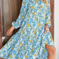 🌸Spring Specials🌸Women's Long Sleeve V Neck Bohemian Midi Dress