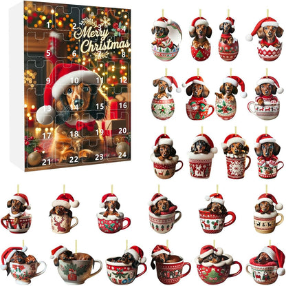 🎄Christmas Promotion 49% OFF🎅2024 Christmas Dachshund Advent Calendar🎁