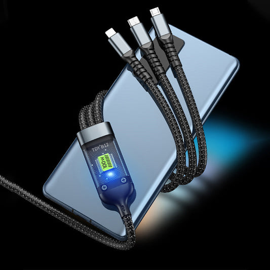 🎁Hot Sale 80% OFF⏳Transparent Luminous 3-in-1 Super Fast Charging Cable