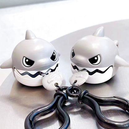 Creative Shark Eats Fish Keychain With Lanyard