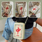 Novelty Mahjong Tiles Shaped Chain Shoulder Bag