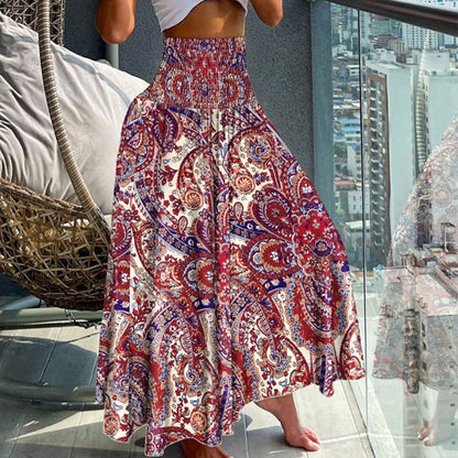 💕Women's Fashionable Floral Print High Waisted Skirt