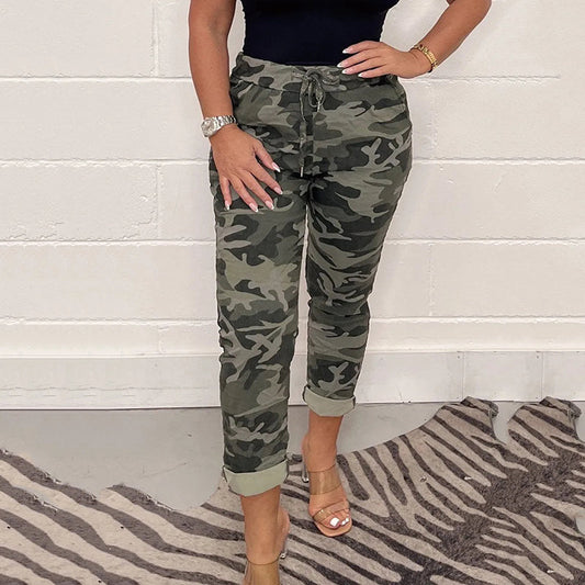 💞Women's Drawstring Camouflage Casual Pants