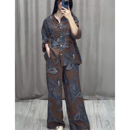 🌷LIMITED TIME OFFER 41% OFF🌷Two Piece Shirt and Trousers Set for Women