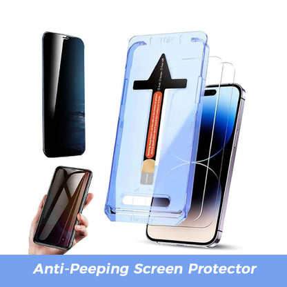 💥Limited time 50% off🔥 iPhone Tempered Anti-Peeking Screen Protector - No Bubbles No Dust
