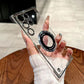 Ultra-Thin Transparent Phone Case with Magnetic Ring for Samsung