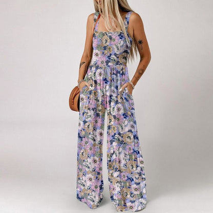 🦋Women’s Casual Print Sleeveless Overalls Jumpsuits💕