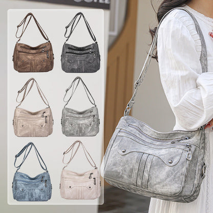 Direct Supply,Versatile Vintage Large Capacity Shoulder Crossbody Bag