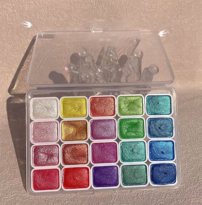 Washable 20 Colors Watercolor Painting Set