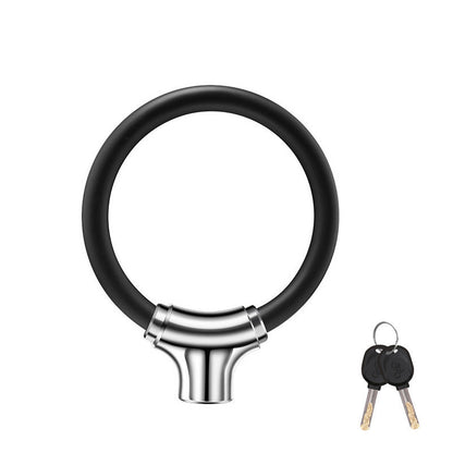 Portable Anti-Theft Ring-Shaped Steel Cable Lock for Bicycles