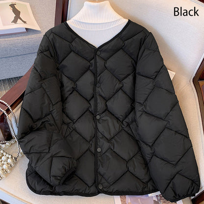 Women's Winter Button Down Quilted Jacket