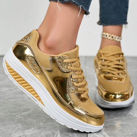 Women’s Trendy Casual Sparkling Style Platform Sneakers