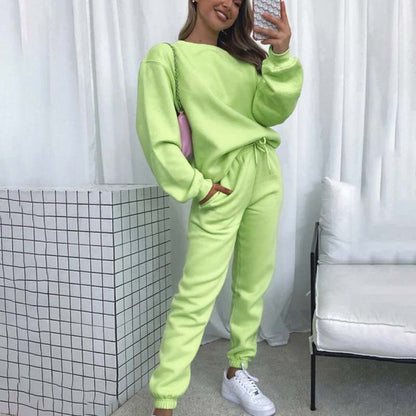 Women's Cozy Solid Color 2-Piece Set