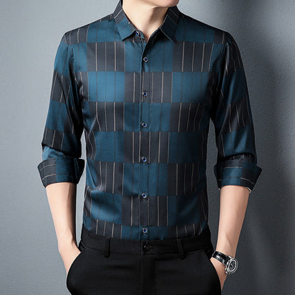 Men's Striped Button-Down Shirt