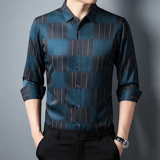 Men's Striped Button-Down Shirt