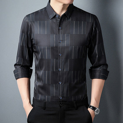 Men's Striped Button-Down Shirt