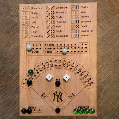 Funny Gift - Wooden Baseball Dice Board Game