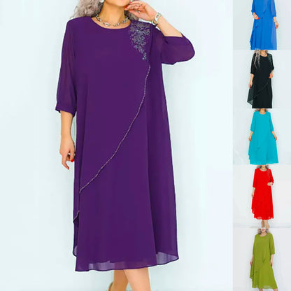 Women's Elegant Layered Chiffon Dress