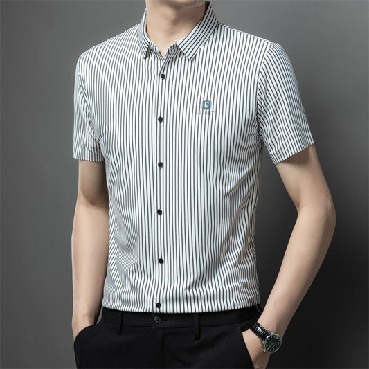 👔New Arrival✨Men's Short Sleeve Striped Button-Down Shirt