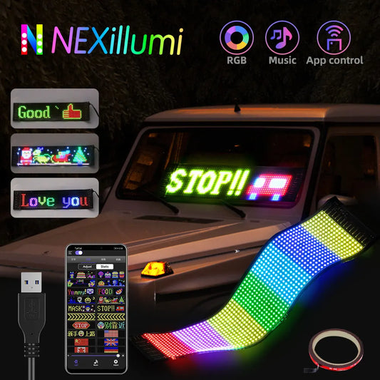 🔥🔥Very popular among car owners🔥 Vehicle Bluetooth LED Flexible Display