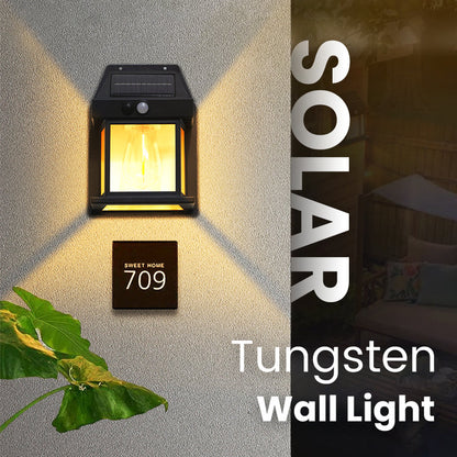 🔥 Motion Sensor Solar Tungsten Wall Light